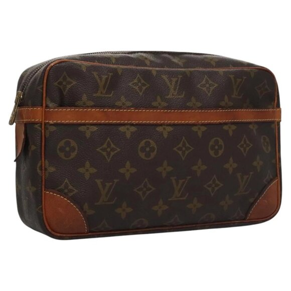 LOUIS VUITTON Monogram Compiegne 28 Clutch Bag M51845 LV Auth BD291 - Picture 1 of 16